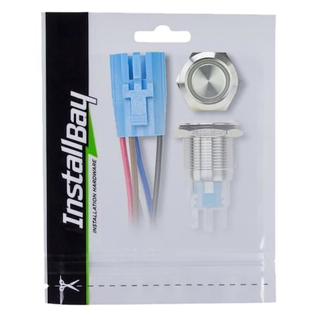 Install Bay 19MM SS ROUND SWITCH LATCH W/HARN WHITE IBRSSW19